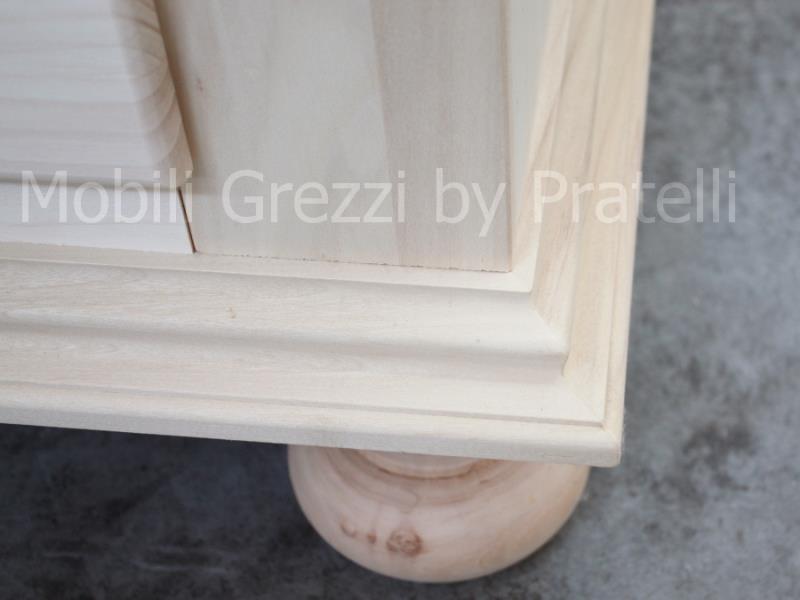 Armadio Grezzo 1 Anta con Cornice Curva